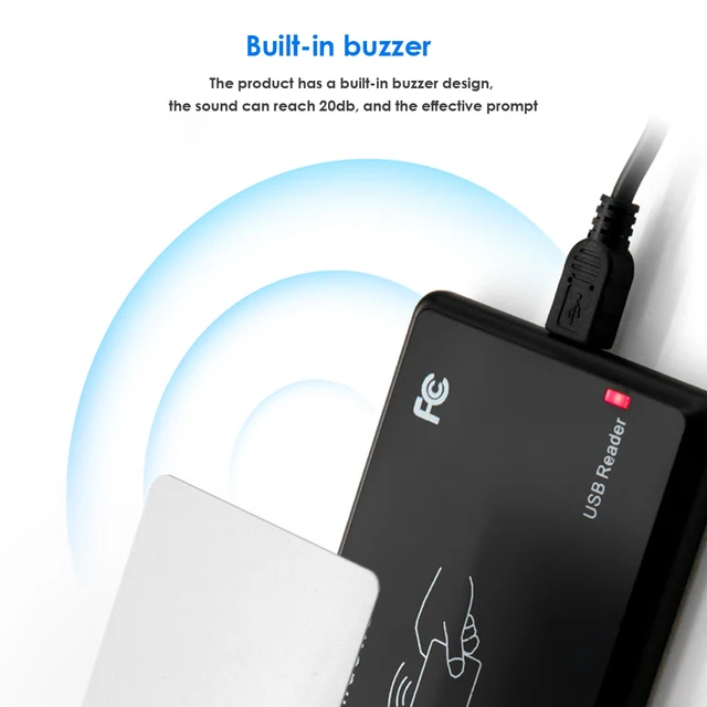 Lecteur de carte d'identité RFID IC/ID USB 125 KHz – tuni-smart