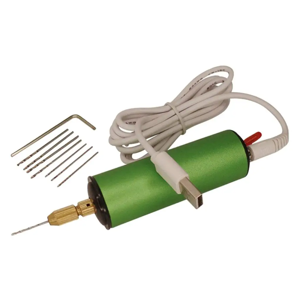 Jewelry Tools Mini Electric Drill Handheld For Pearl Epoxy Resin Jewelry Making DIY Wood Craft Tools With 5V USB Cable