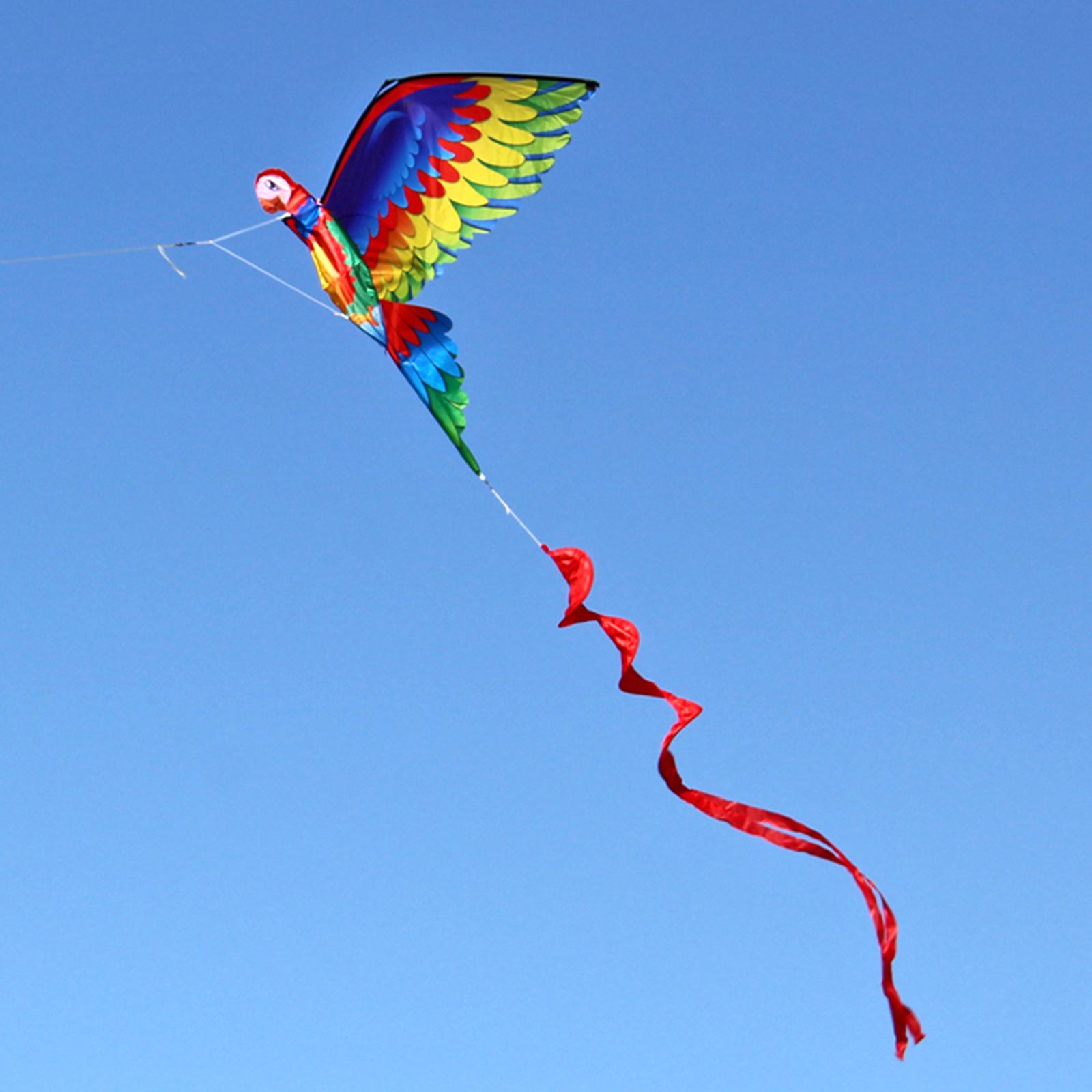 1.4M Parrot Kite Handle with 100M String for Outdoor Games Activities Beach