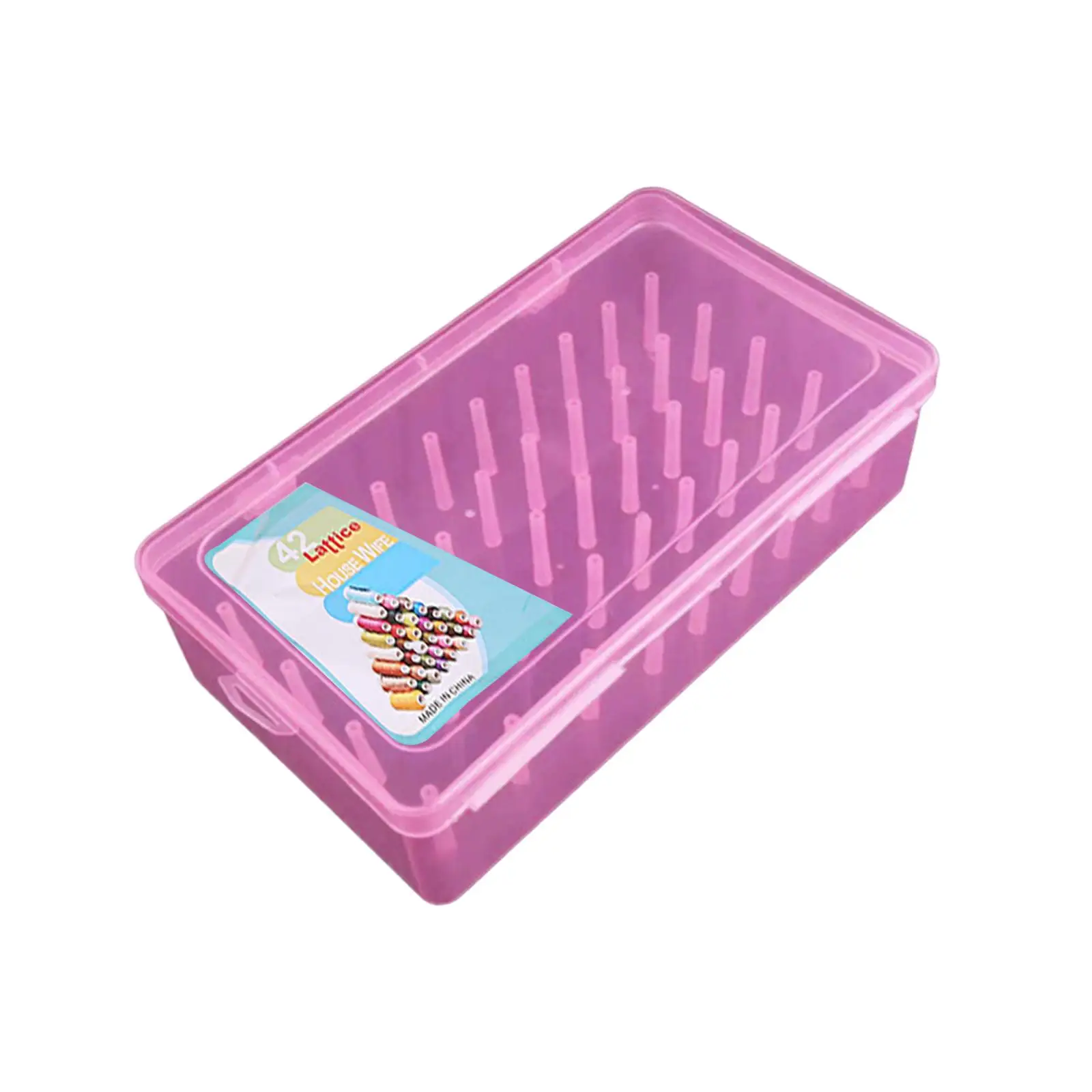 Sewing Thread Storage Box 42 Axis Container Holder Transparent Sewing Reel Case for Household Accessories Spools Sewing Bobbin