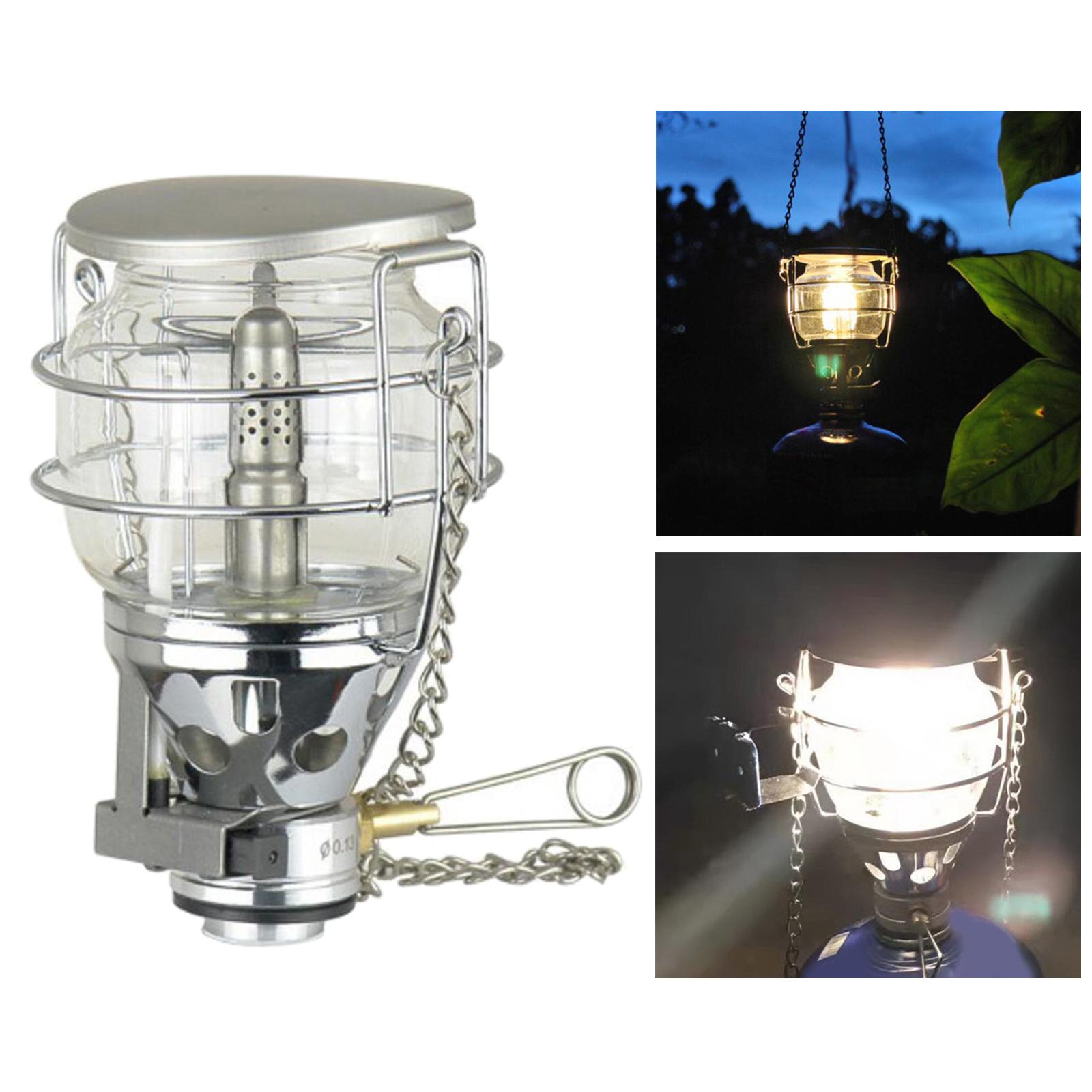 Mini Camping Gas Lantern Hiking Lamp Outdoor Piezo Ignition Light Equipment