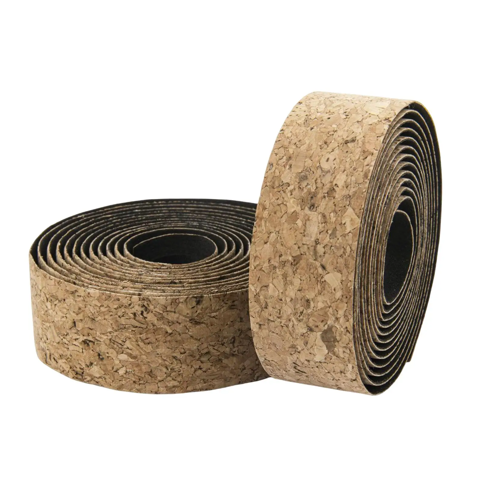 Bicycle Bar Tape Adhesive Back with Bar Plugs Cork Tape Wood Chips Texture Non