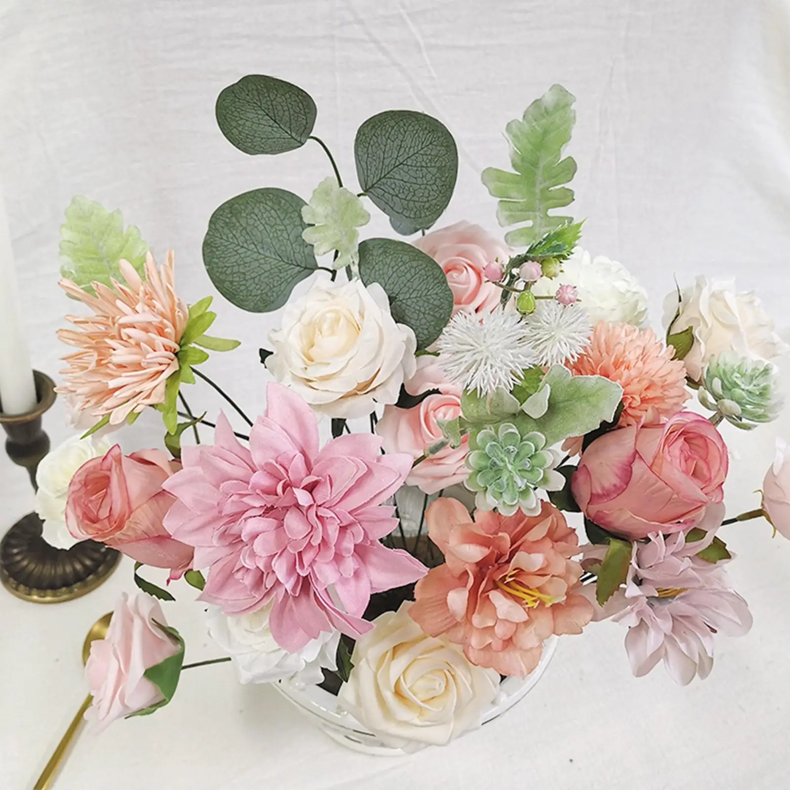 Artificial Flowers Box Valentine Day Gifts DIY Bouquets Anniversary for Table Centerpieces Wedding Girlfriends Wife Lovers