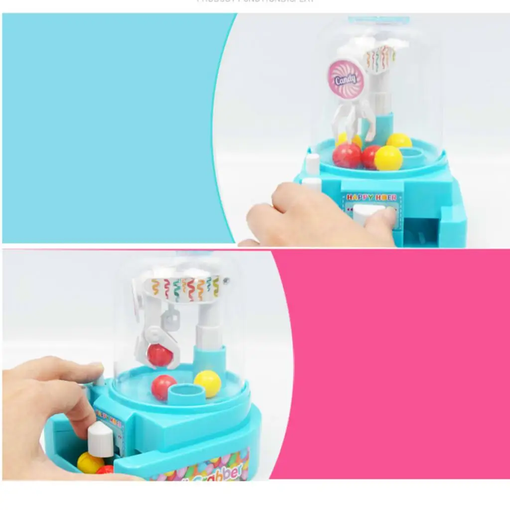 Plastic Simulation Mini Claw Machine Candy Grabber Machine For Kids - Pink