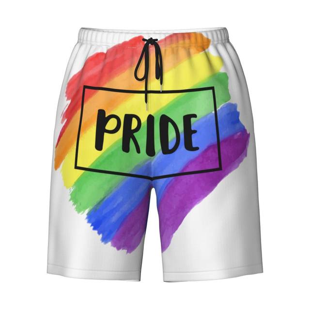 pride swimming trunks