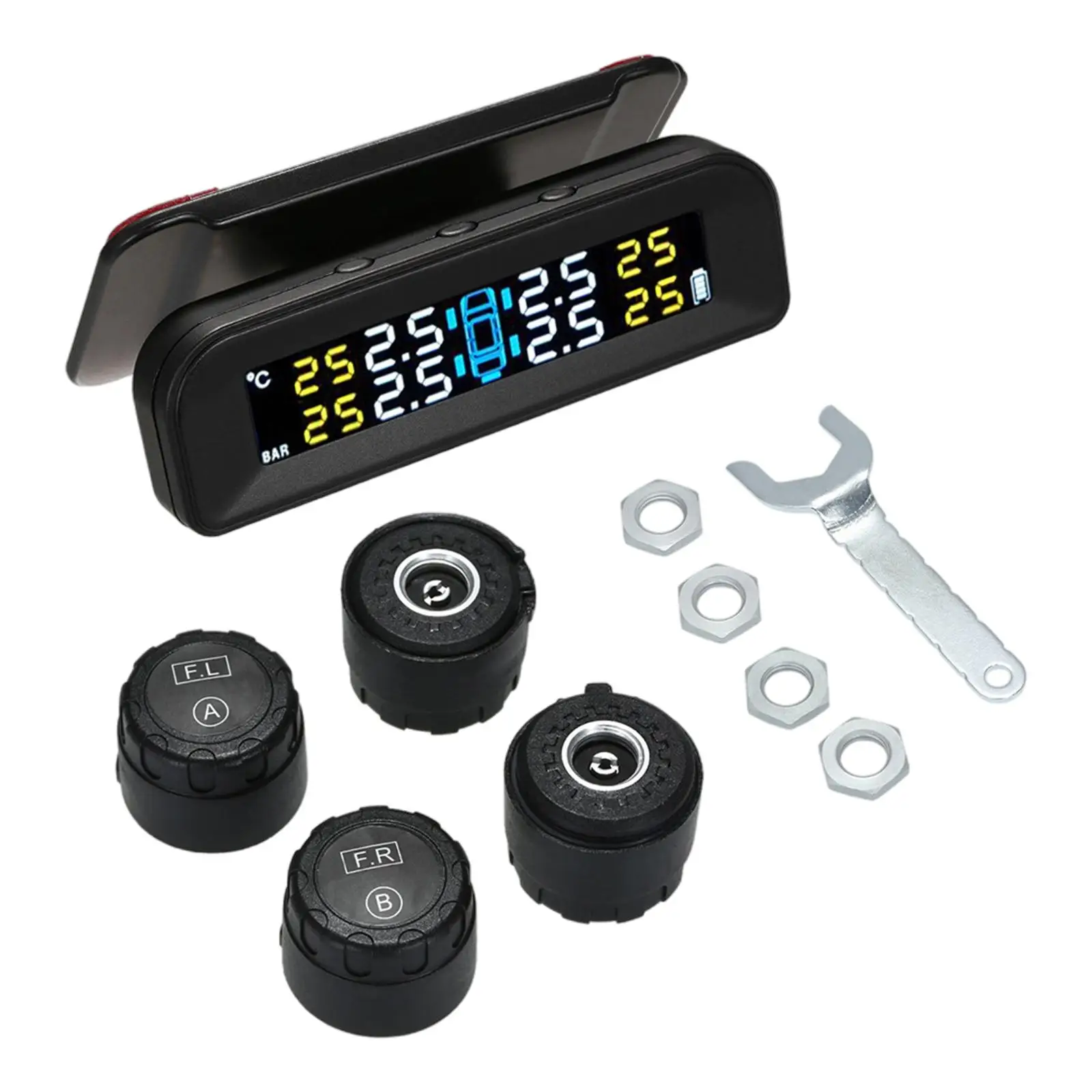    Tire Tyre Pressure Alarm Monitor with 4 , Wide Compatibility