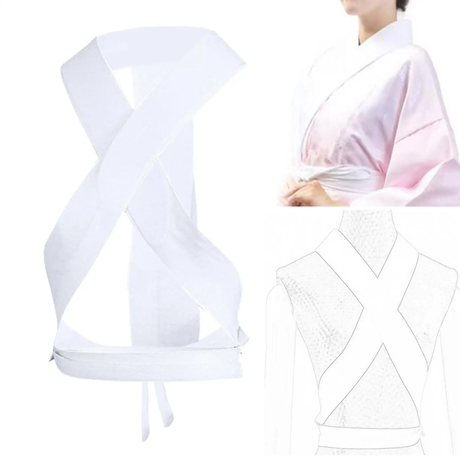 Japanese Kimono Collar Kimono Obi Belt Clothing Decoration Accessories Collar Kimono Accessories Decor for Christmas Party Women