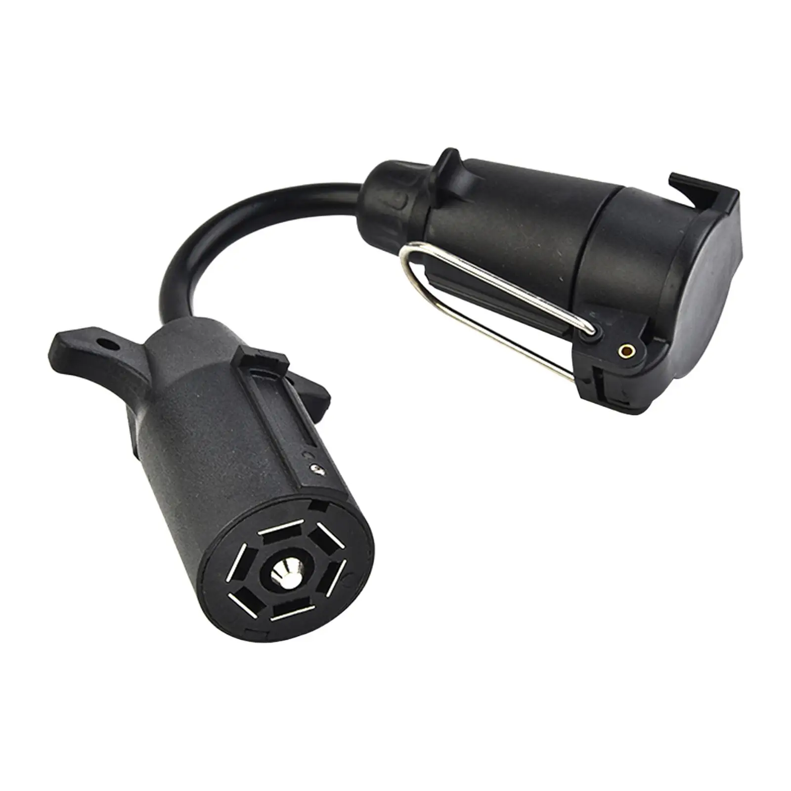 7 Way Blade Socket (US Vehicle) to 7 Pin Round (european Trailer) Trailer Adapter Wiring Connector Trailer Socket Plug Harness