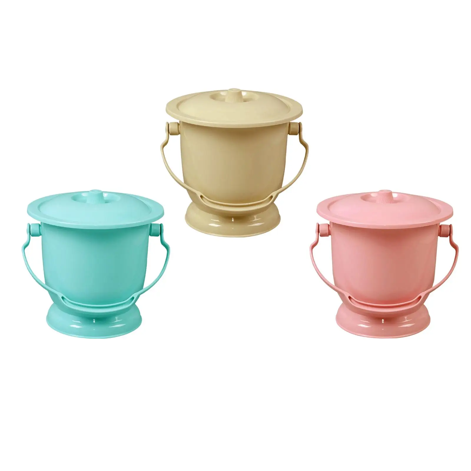 Chamber Pot with Lid Bedpan Spittoon Practical Mini Toilets Urine Bucket
