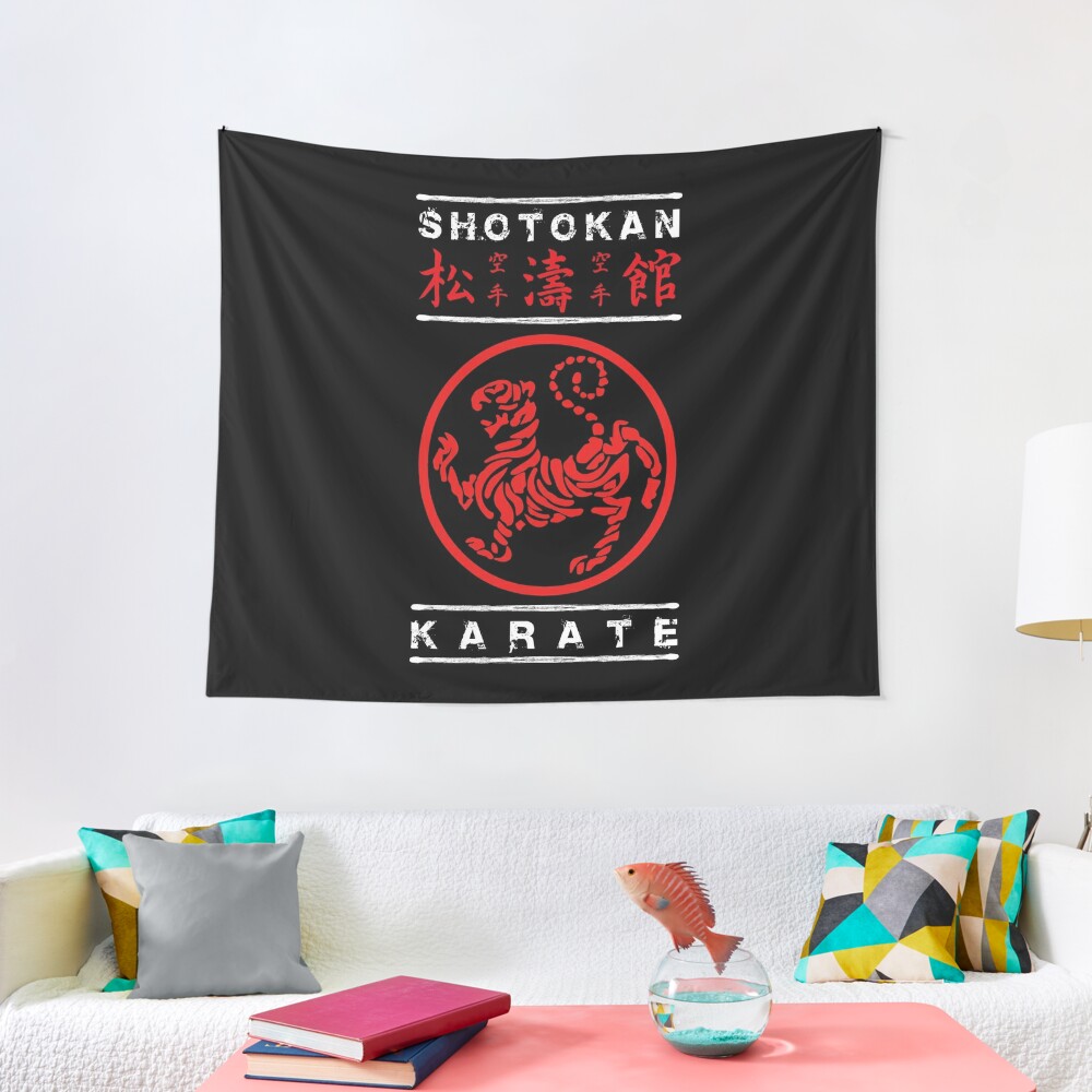 Shotokan Karate (белый текст) гобелен аниме Декор | AliExpress