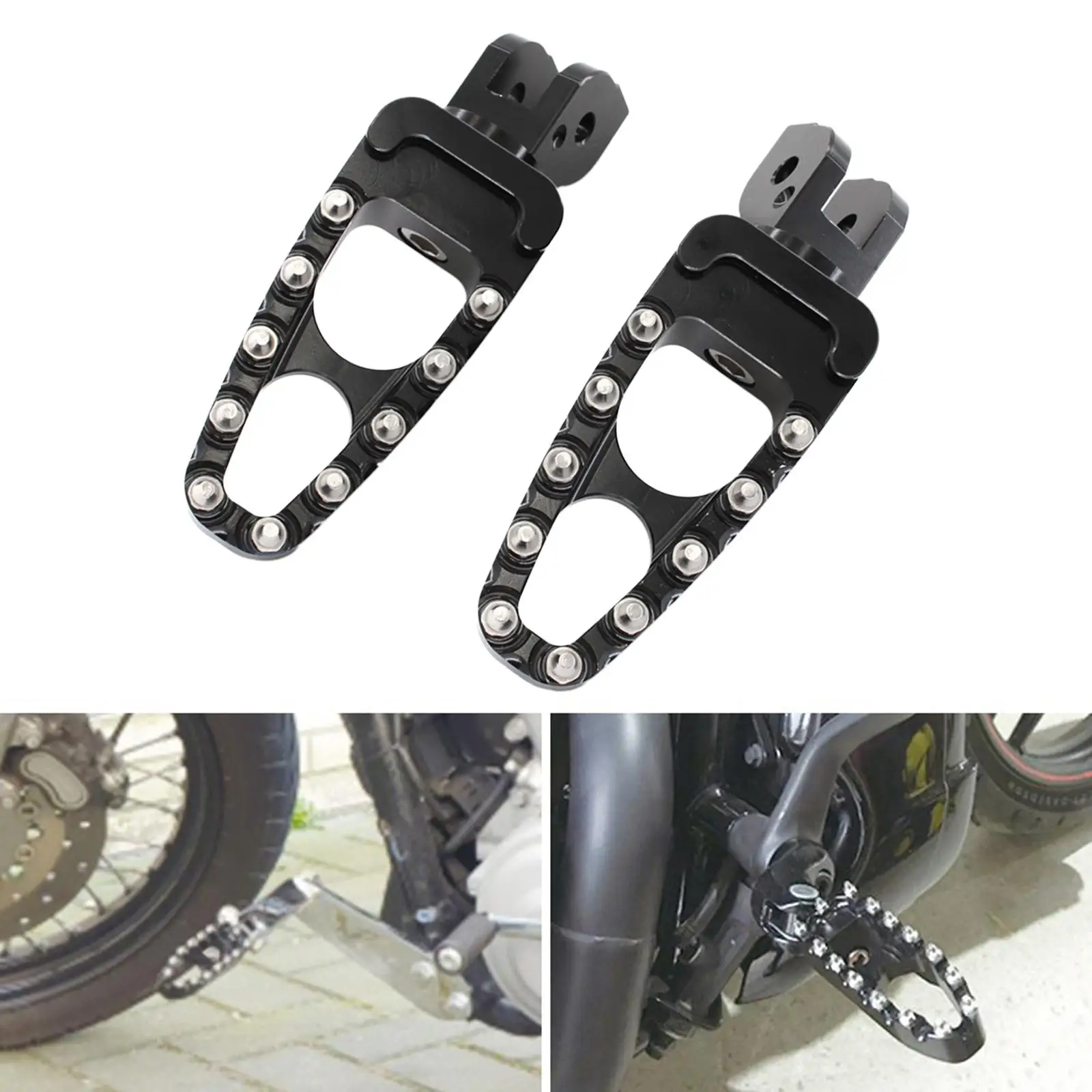 1 Pair Foot Pegs Footrest Foot Pedals Fits for Scrambler 400 800 1100