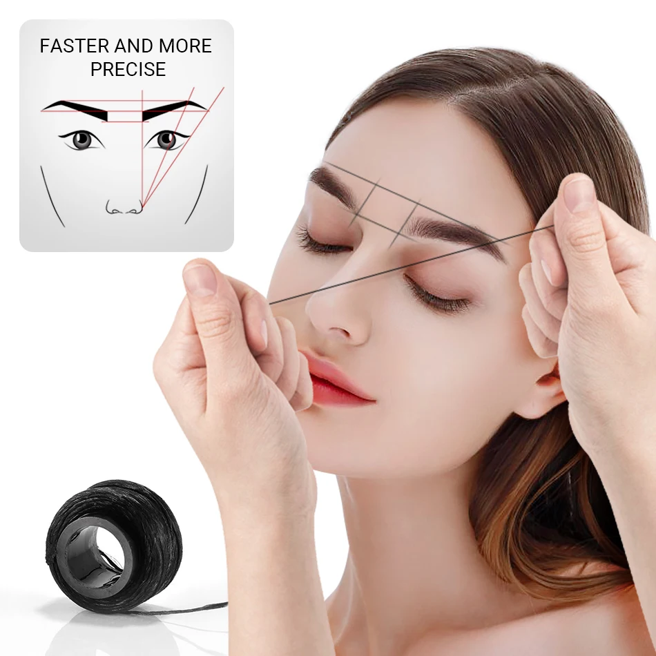 Best of Permanent Makeup Pre-ink String For MicrobladingEyebow Make Up Dyeing Liners Thread Permanent Positioning Eyebrow MeasuringTool Reviews & Tips