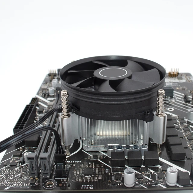 Ventilador de CPU ultrafino de 3 pines, Enfriador de aire de núcleo de  cobre para radiadores de CPU 1155,1150, ventilador de rodamiento hidráulico  de 90mm - AliExpress