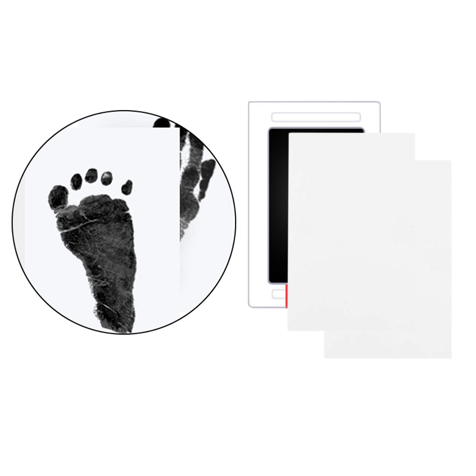 Newborn Baby Footprint Ink Pad 2  Cards Kit Infant Hand & Foot Stamp