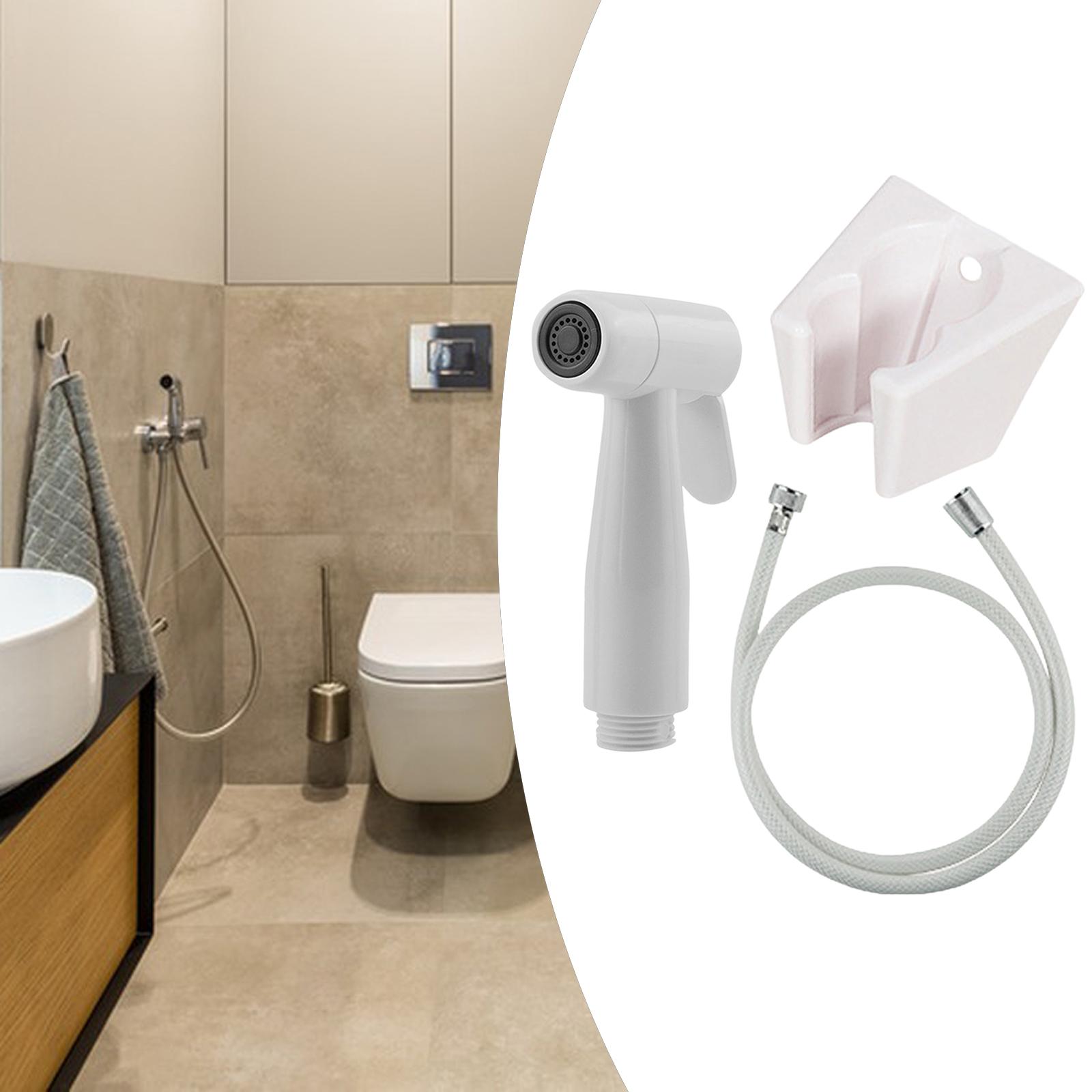 Bidet Toilet Sprayer Set with Hose and Wall Bracket Holder for Toilet Cleaning Pet Shower Washroom Gardening Floor Cleaning