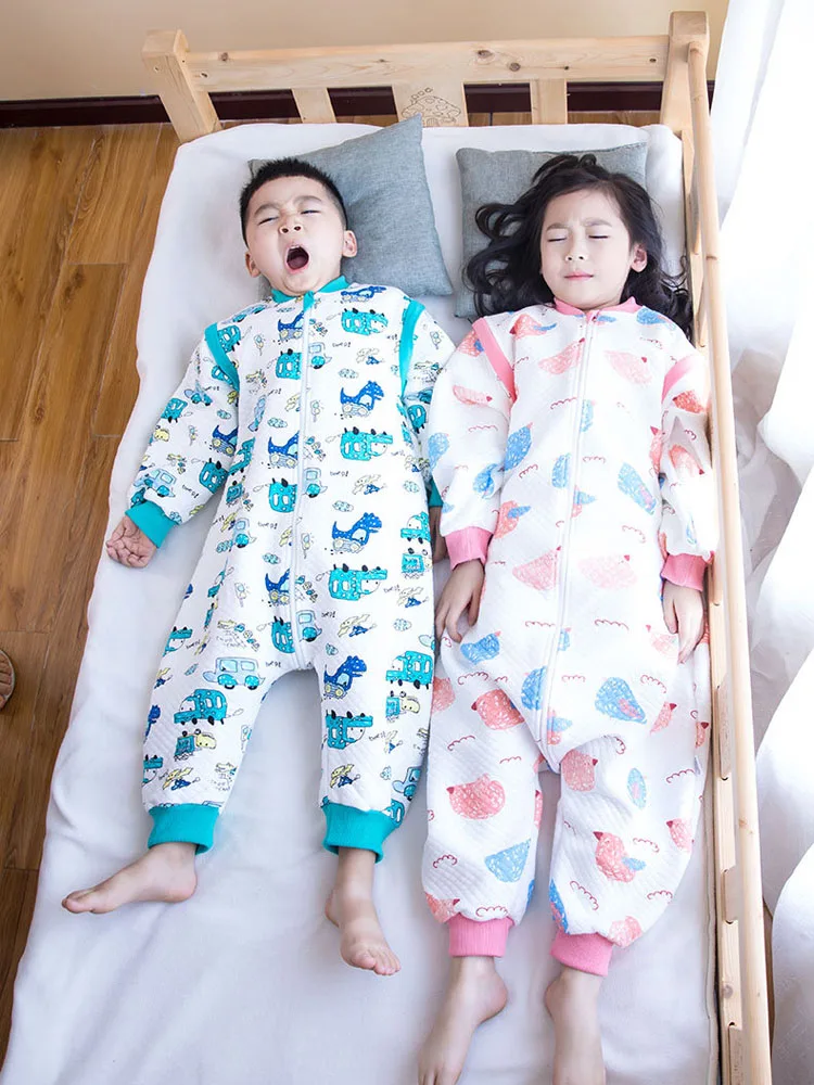 Crianças perna-split quente saco de dormir dupla