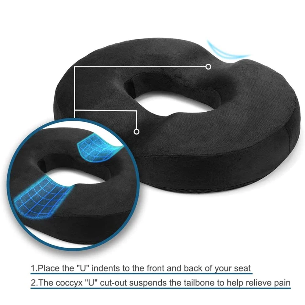 Donut Pillow for Tailbone Pain Relief, Donut Cushion for Pregnancy and After Surgery Sitting Relief, Seat Cushion for Desk Chair