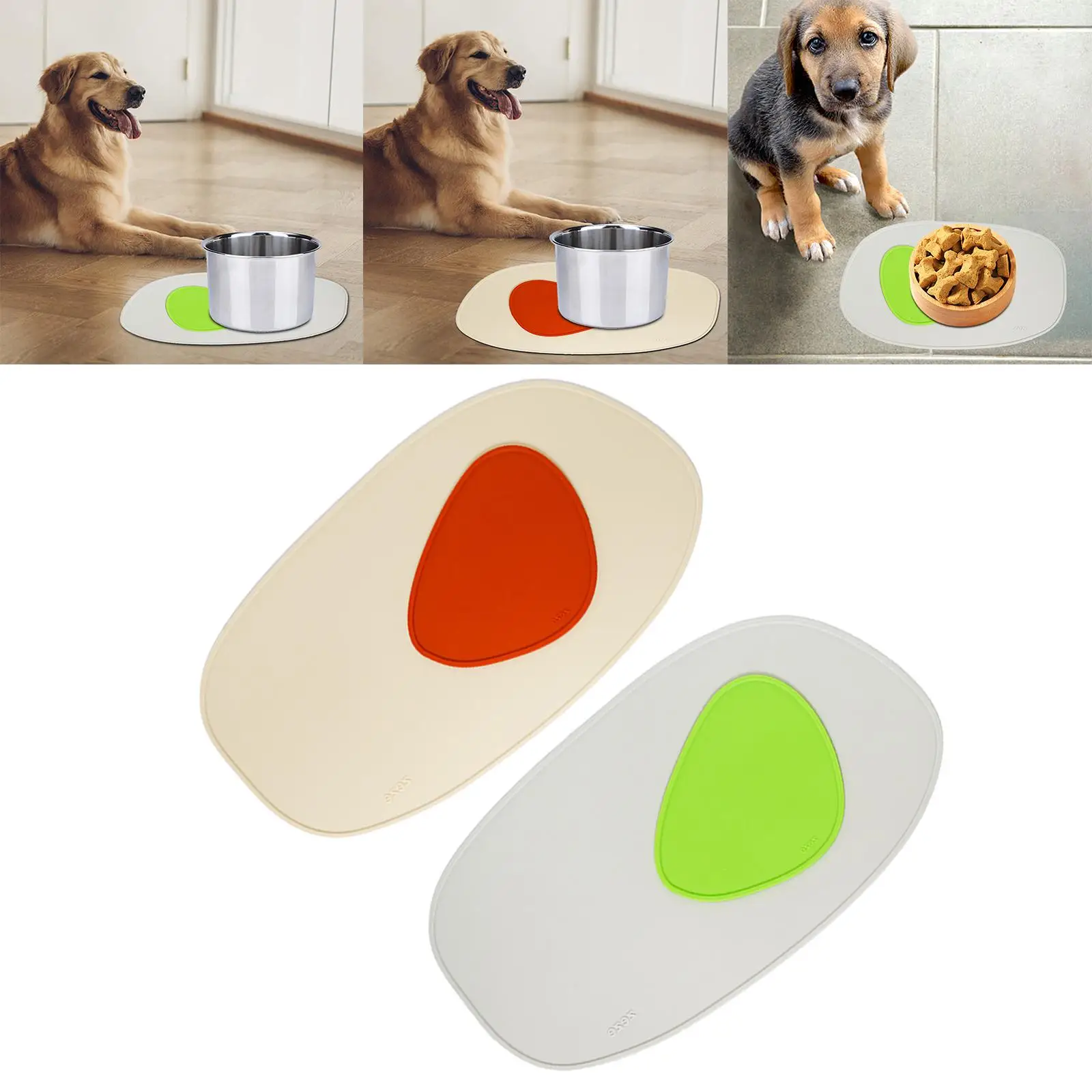 Dog Food Mat Non Slip with Lip Easy to Clean for Dogs And Cats Eating Dish