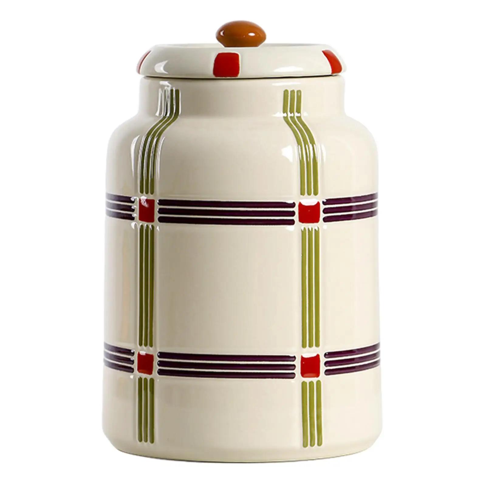 Coffee Canister Cereal Nuts Porcelain Glazed Kitchen Canister Ceramic Storage Jar for Bedroom Corner Home Weddings Office