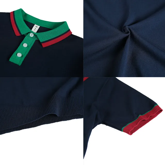 2023 New Fashion Brand Polo Shirt Men's Summer Mandarin Collar
