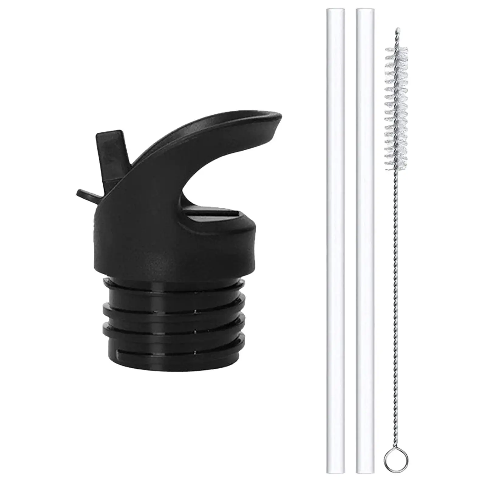 Straw Lid Simple with Straw and Brushes Replacement Cap Dust Cover Lid for Water Bottle Outdoor Standard Mouth Sports Working