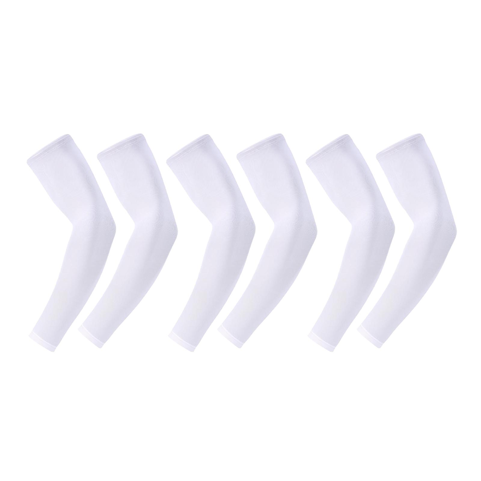 6x Compression Cooling Arm Sleeves Tattoo Cover up Sun Protection Women Men for Basketball Backpacking Golf Football Youth