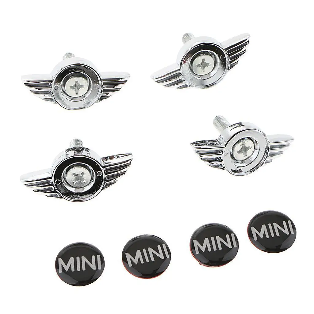 4 Sets Auto Car Anti-theft Car License Plate Bolts Frame Screws