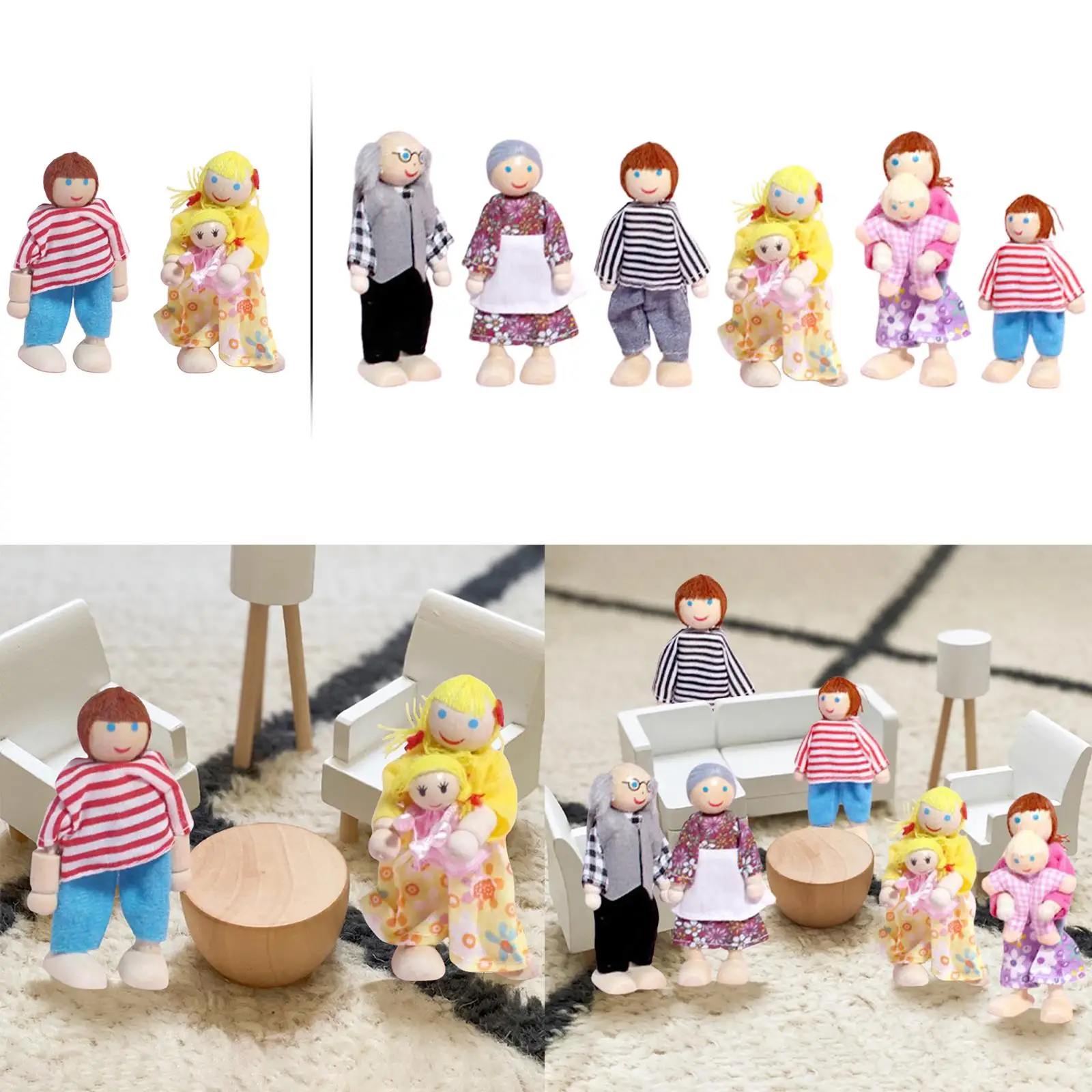 Wooden Dollhouse   Miniature Dolls Accessories Dolls House for Kids