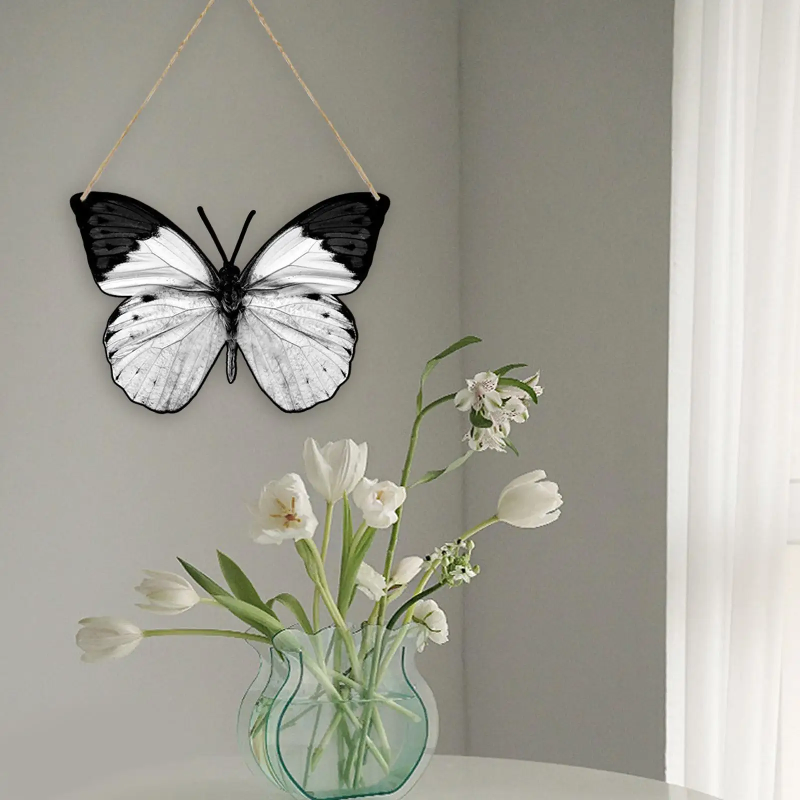 Butterfly Wall Decors Crafts Lawn Background Cabinet Display Artwork Home Decors Patio Porch Wooden Butterfly Decor Door Hanging