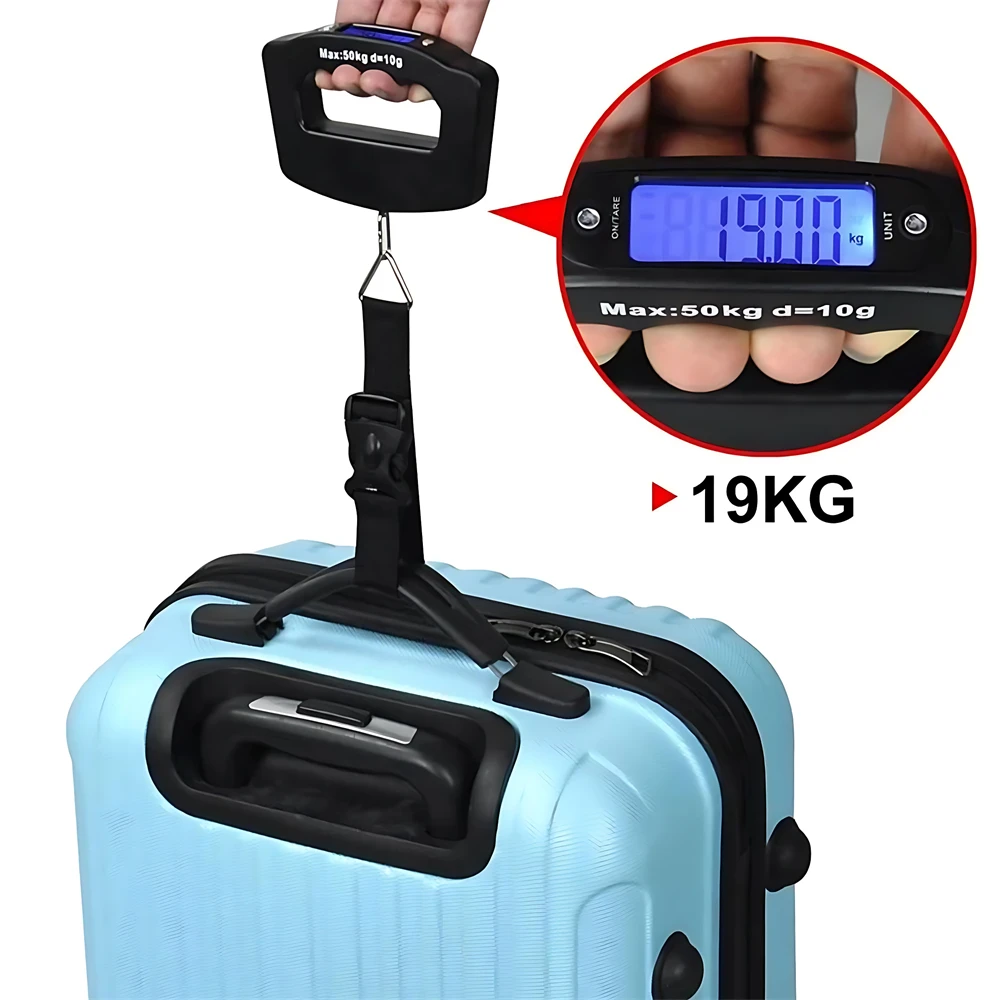 Title 7, 50kg Digital Luggage Scale Portable Suitcase Sc...