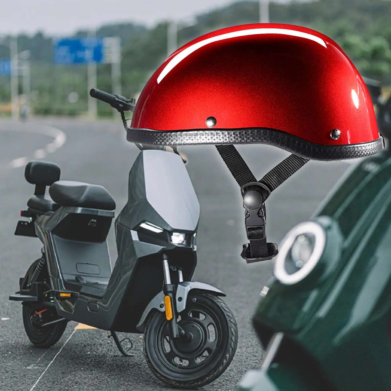 Motorcycle Helmet Multi Layer Protection Lightweight for Men Women Comfortable Riding Helmet Bicycle Helmet Adult Cycling Helmet