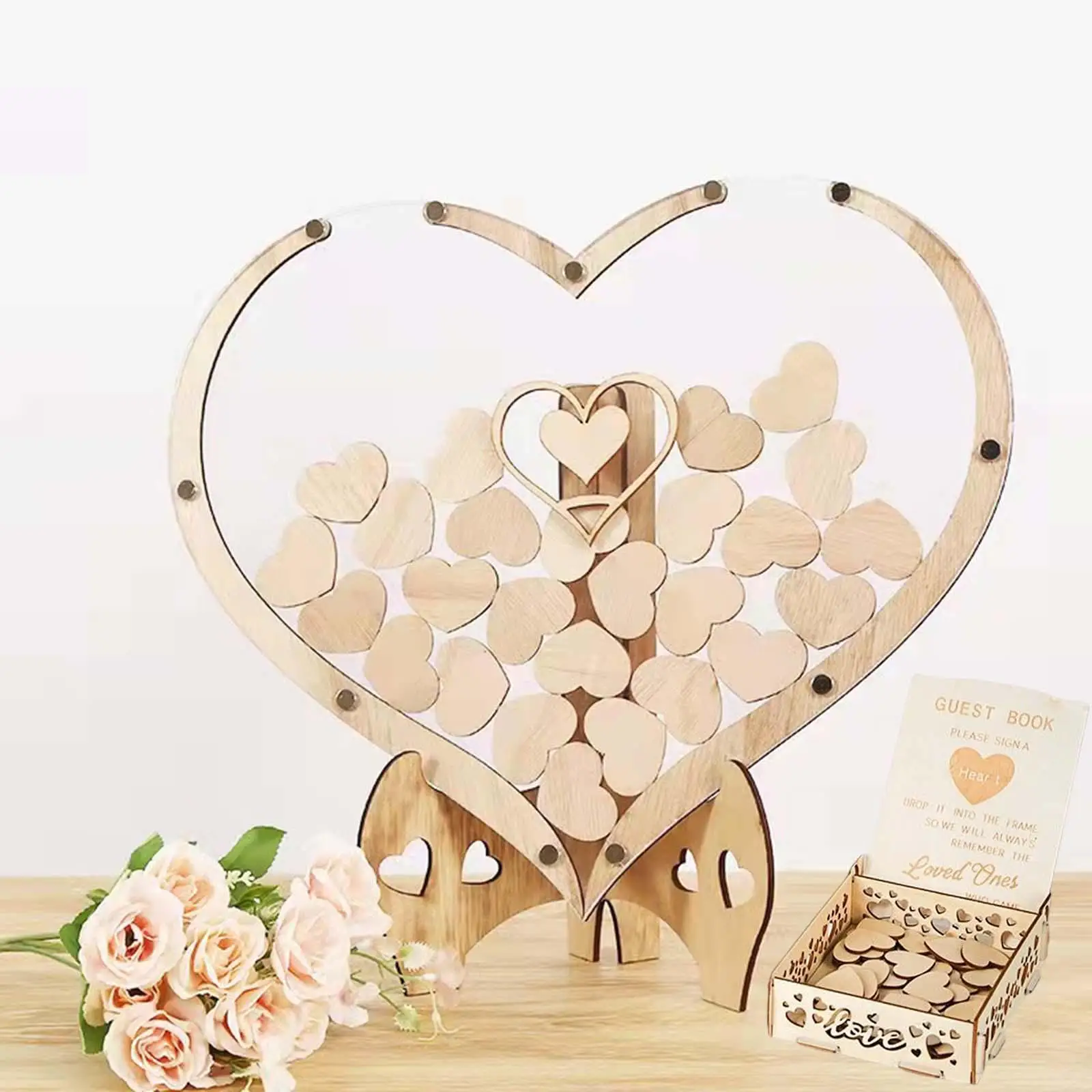 Wedding Guest Book Replacement Rustic Decorations Unique for Birthday Party