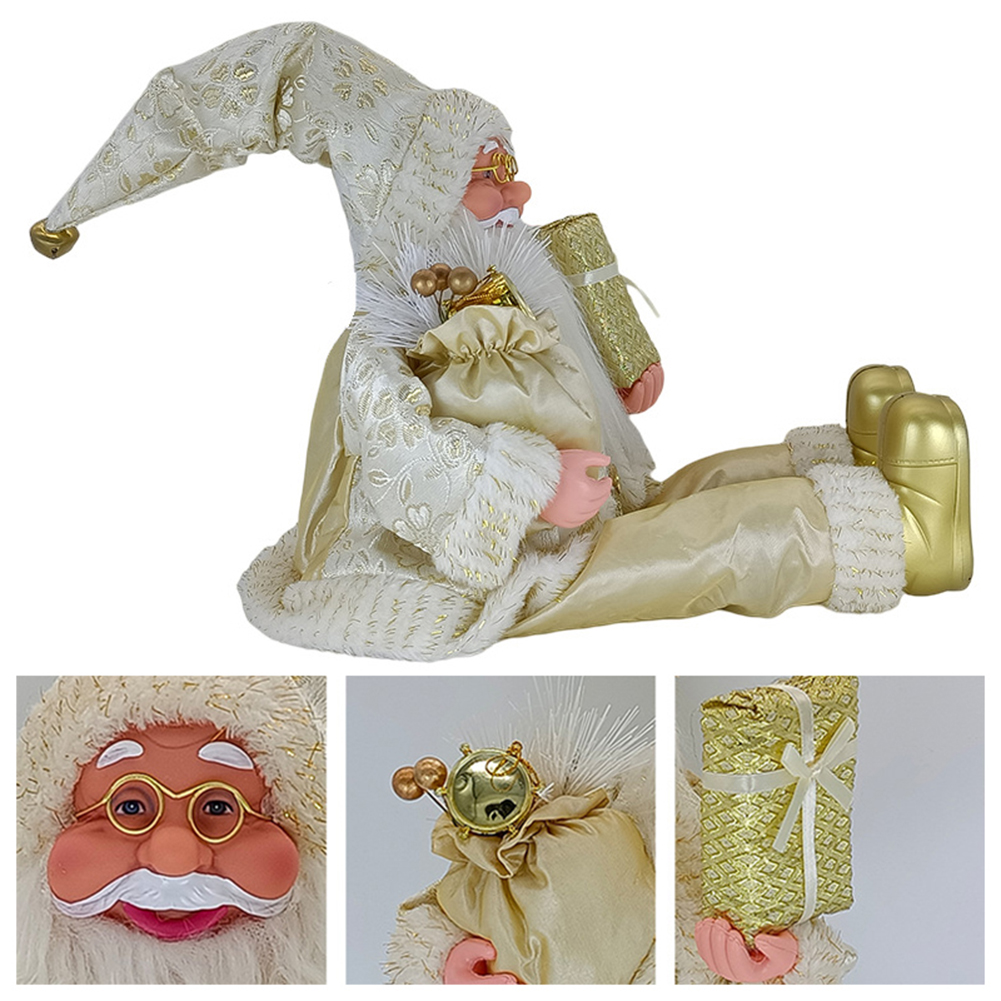 50cm sitzende Weihnachts mann dekoration modische lebendige Weihnachts handwerke für Büro – Detail 5