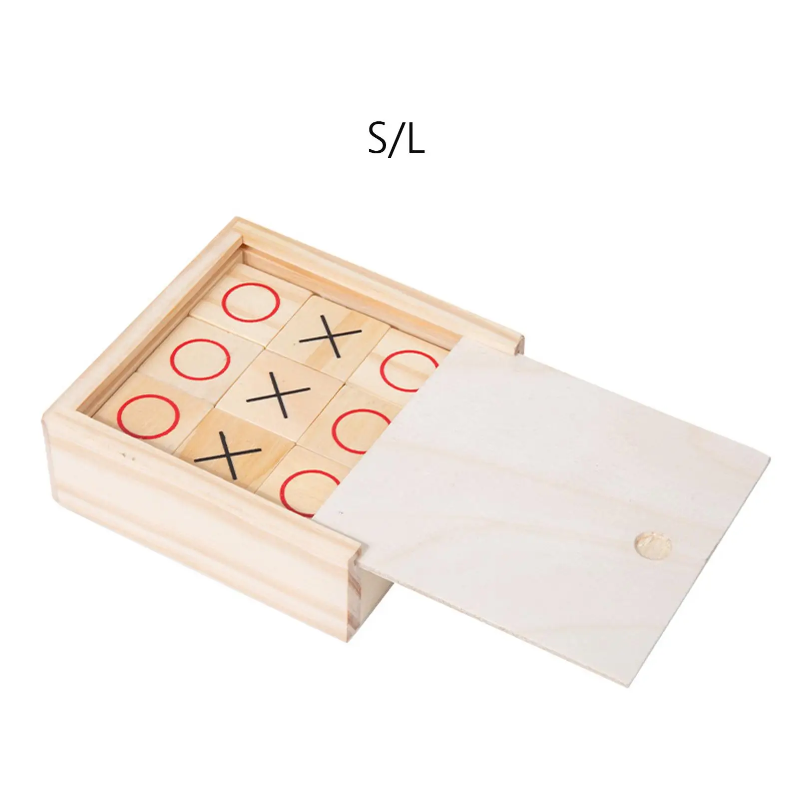 Tic TAC Toe Game Chess Board Game Family Games Classic Noughts and Crosses Wooden for Families Outdoor Indoor Adults Kids