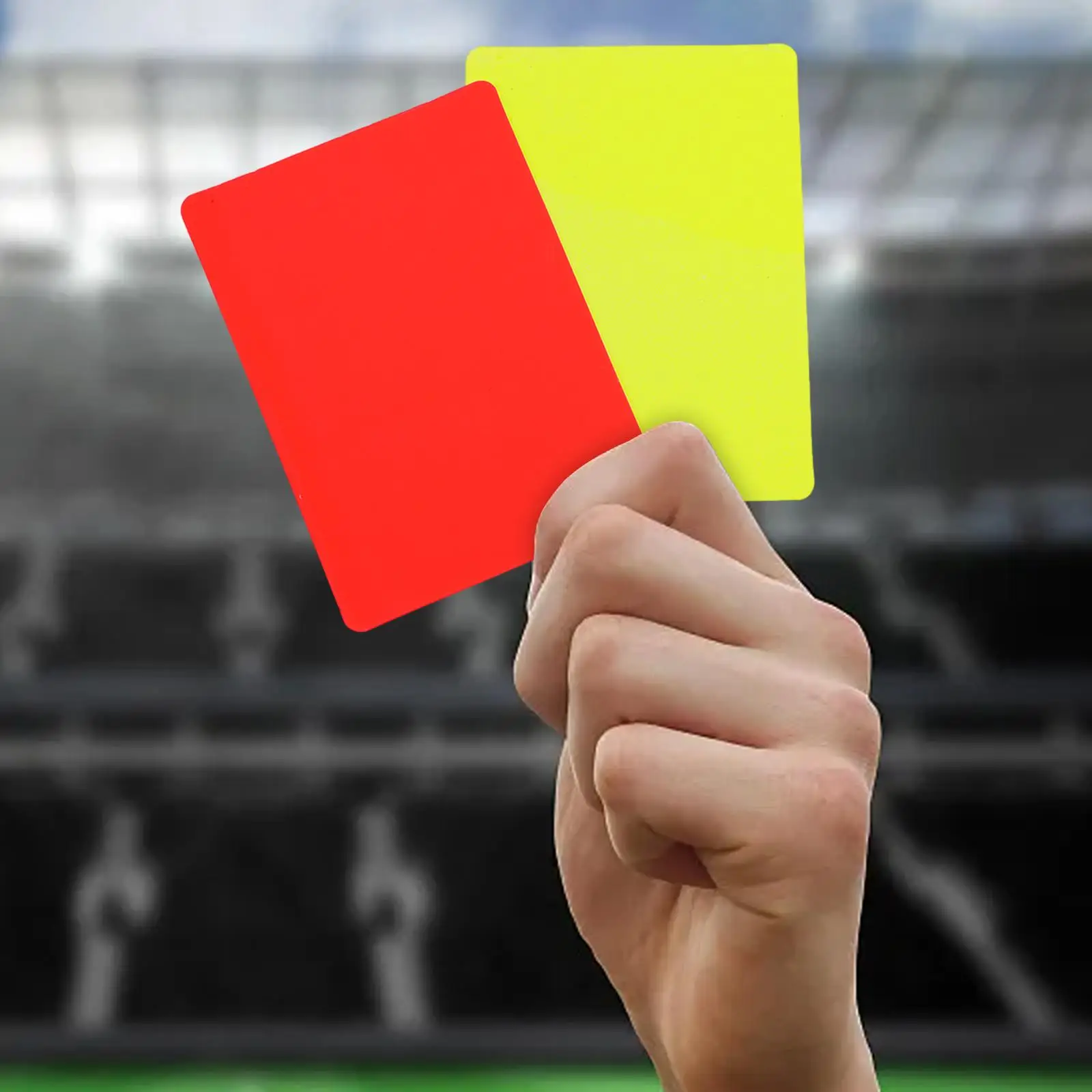 2Pcs Soccer Referee Card Warning Red Yellow Card Referee Accessory Referee Card Set for Basketball Boys Men Football Training