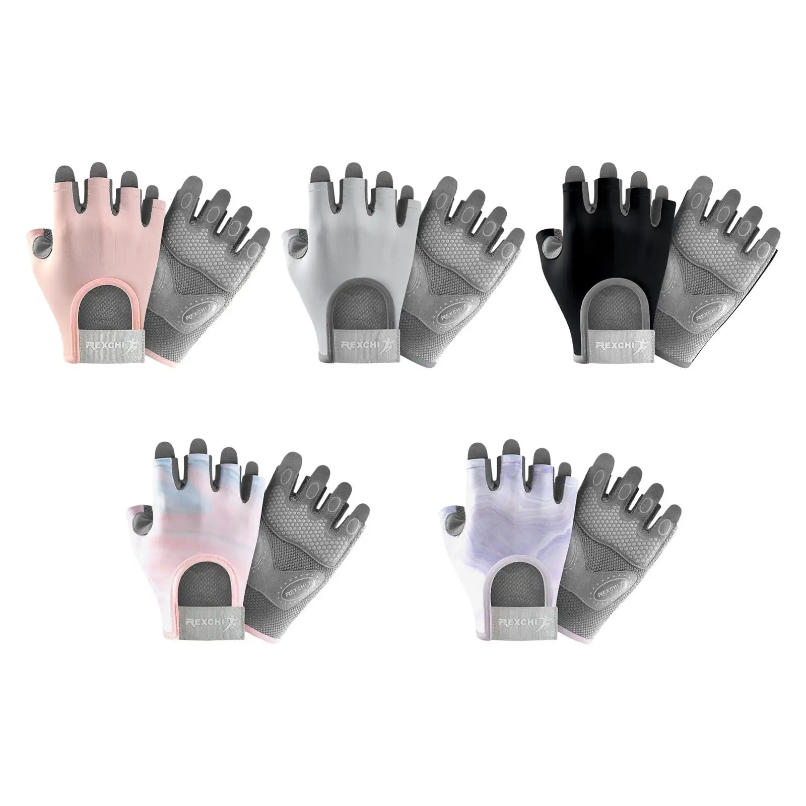 Cycling Bike Gloves Anti Slip Protective Palm Protection Fingerless Mittens