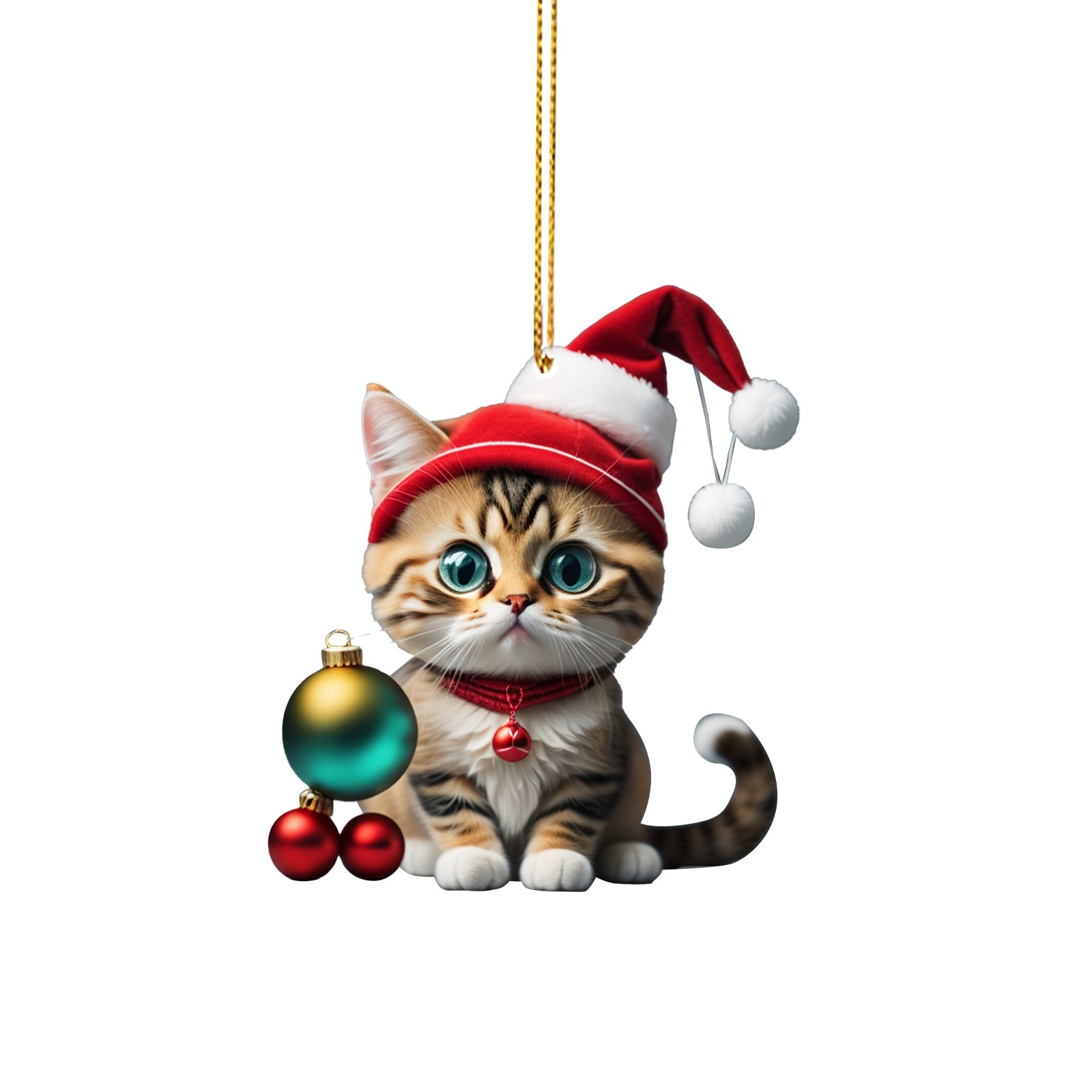 Cat Christmas Tree Pendant - zarifa