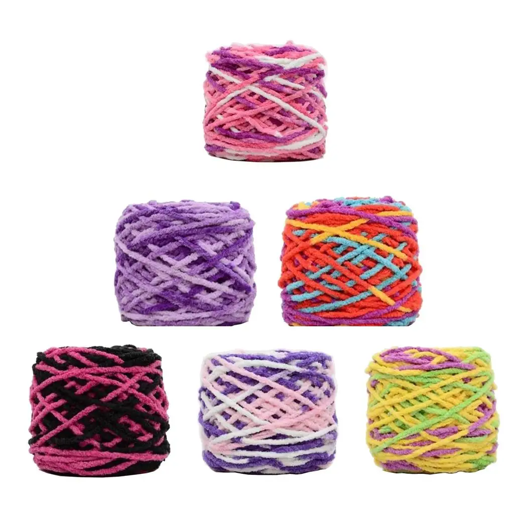 Polyester Blanket Big Ball Yarn Chunky Wool Hand Knitting Yarn for Crocheting