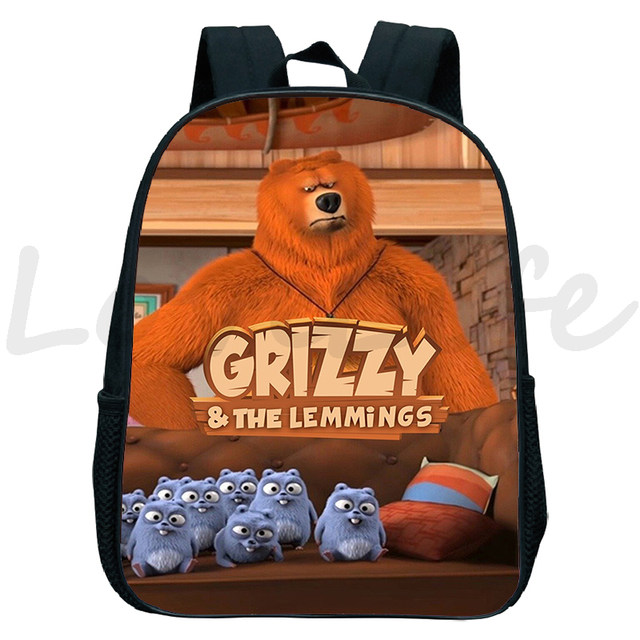 Criança grizzy e os lemmings mochila impermeável sacos do jardim