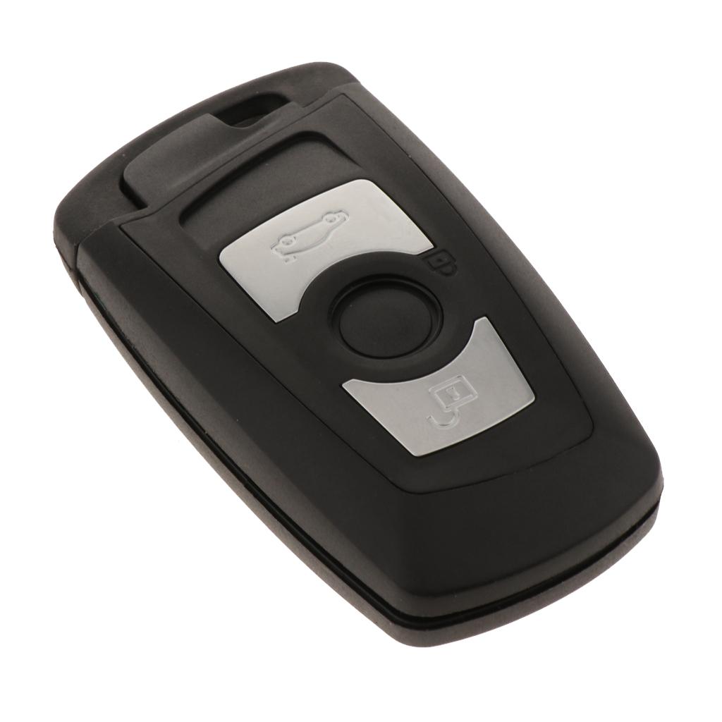 (3 Button) Key Fob Keyless Entry Remote Flip Shell Case & Pad fits for BMW Flip Keys