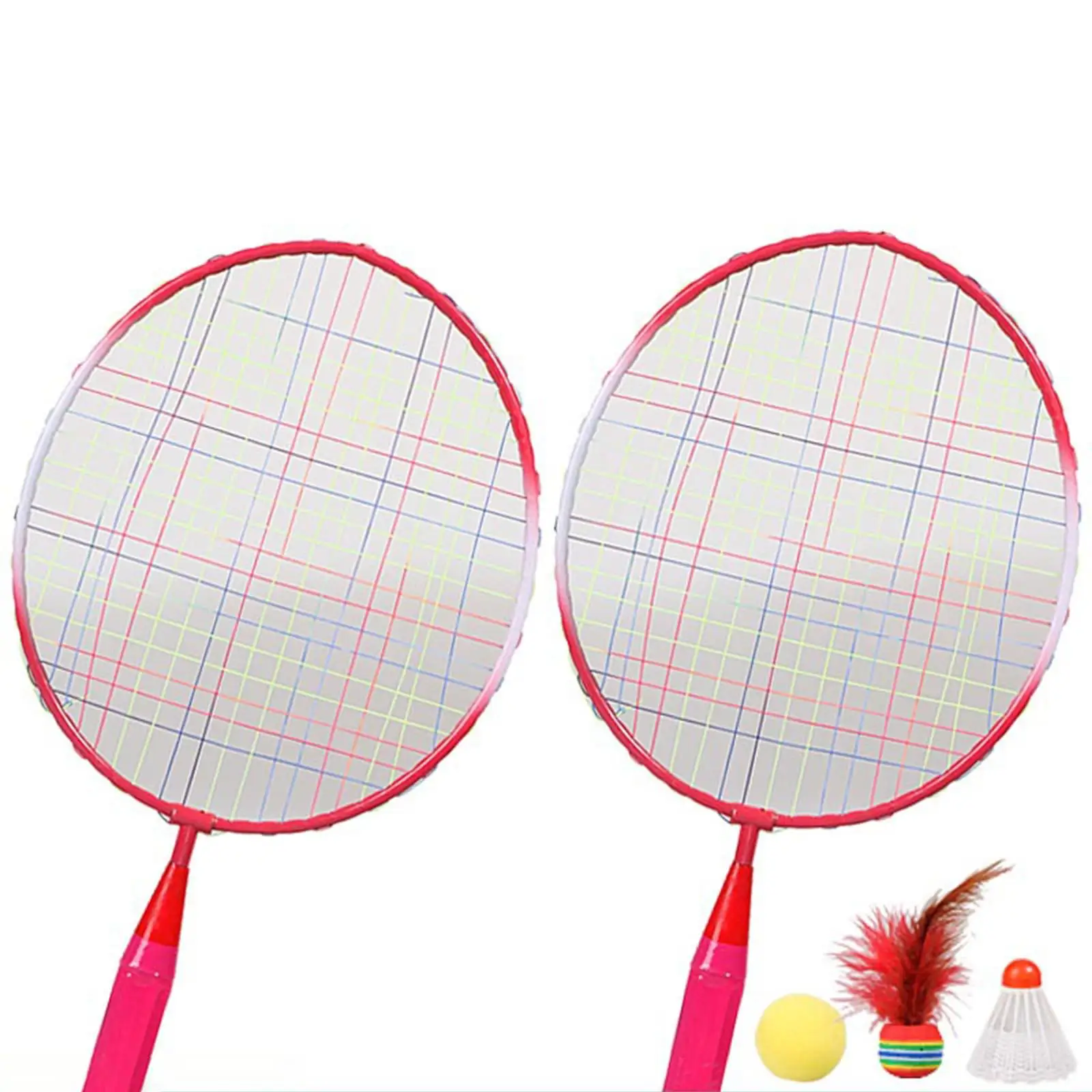 Durable Badminton Rackets for Children Shuttlecocks for Toddler Beach Kids