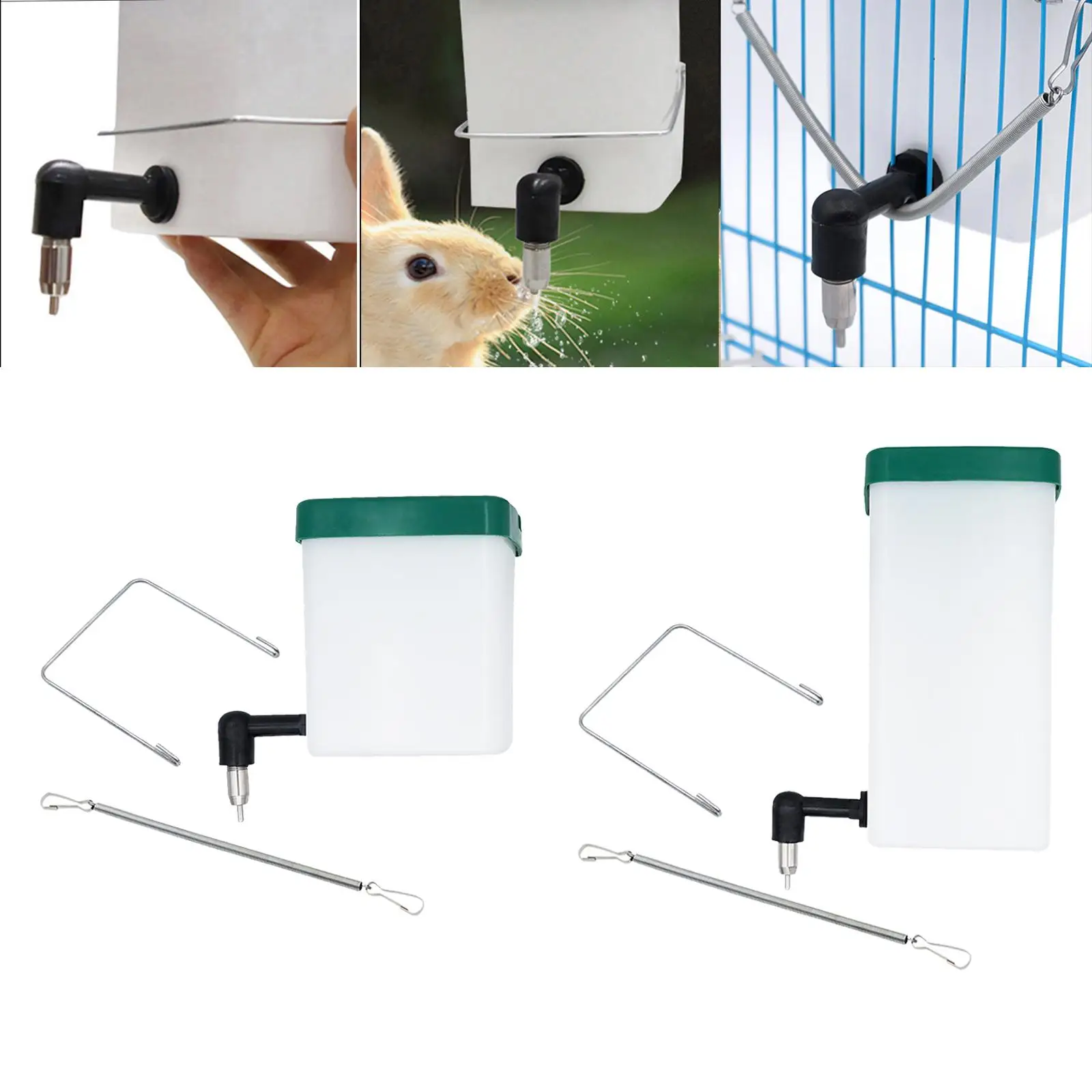 Leakproof Automatic Drinker Water Feeder Dispenser No Drip Nipple Small Pet Plastic for Rabbit Bunny Mouse/Rat Ferret Chinchilla