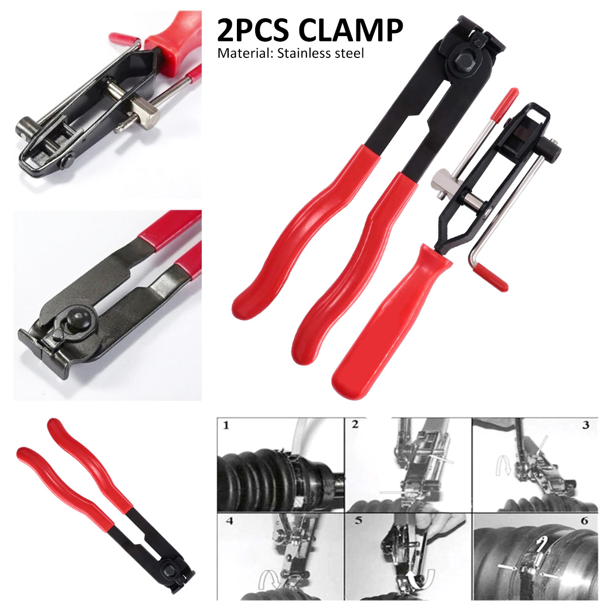CV Joint Boot Clamp Pliers Car Banding Hand Tool Kit Auto Hose Axle Pliers Guide Belt Repair Installation Clamp Car Repair Tool