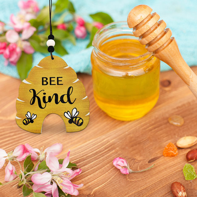 4Pcs Bee Day Festival Home Living Room Bedroom Tray Tabletop Decorations  Yellow Bees Stick Honeycomb Wooden Crafts Gift - AliExpress