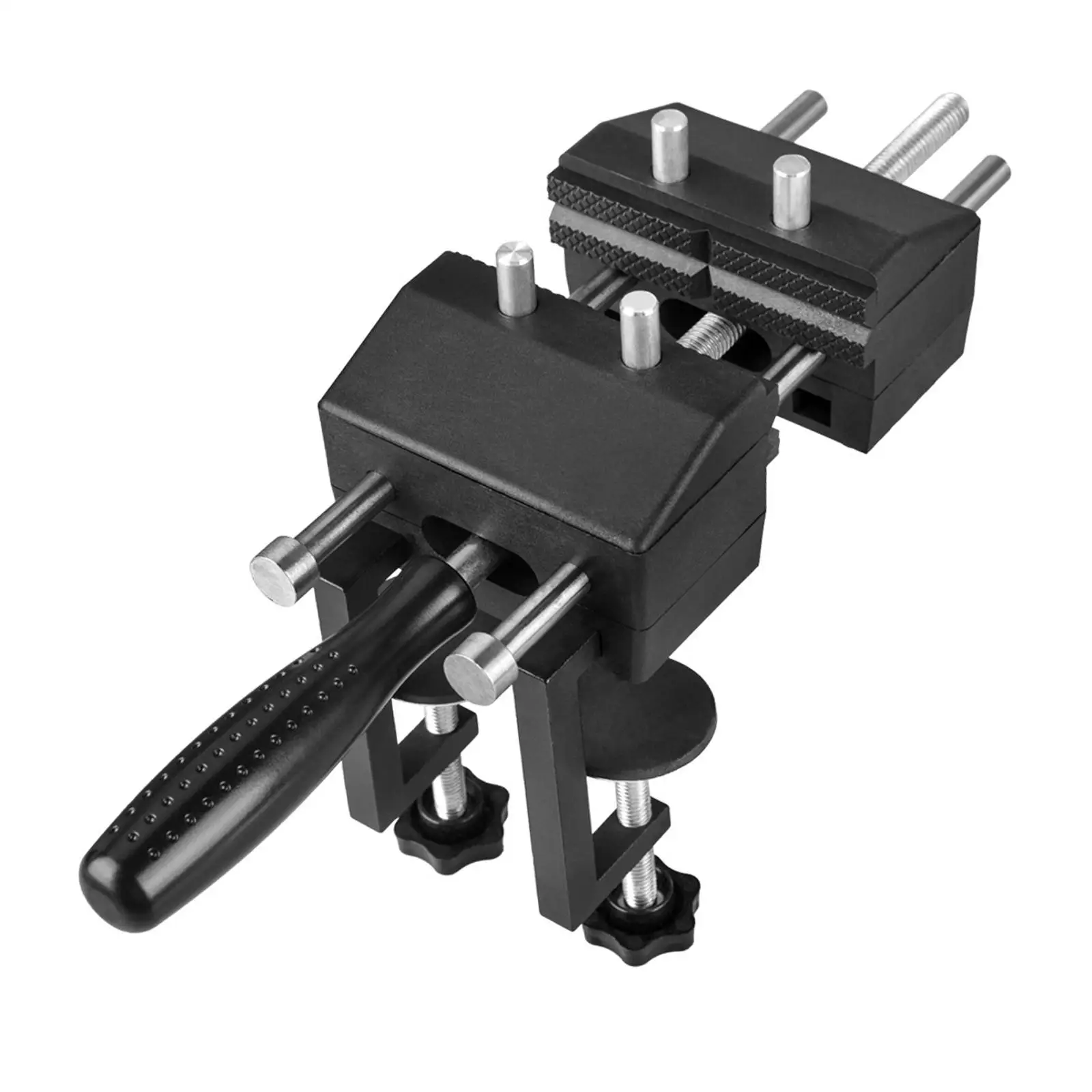 Table Vice Clamp Quick Adjustment with Swivel Bench Vise Clamp for Woodworking Drilling Sawing Workbench Accessories