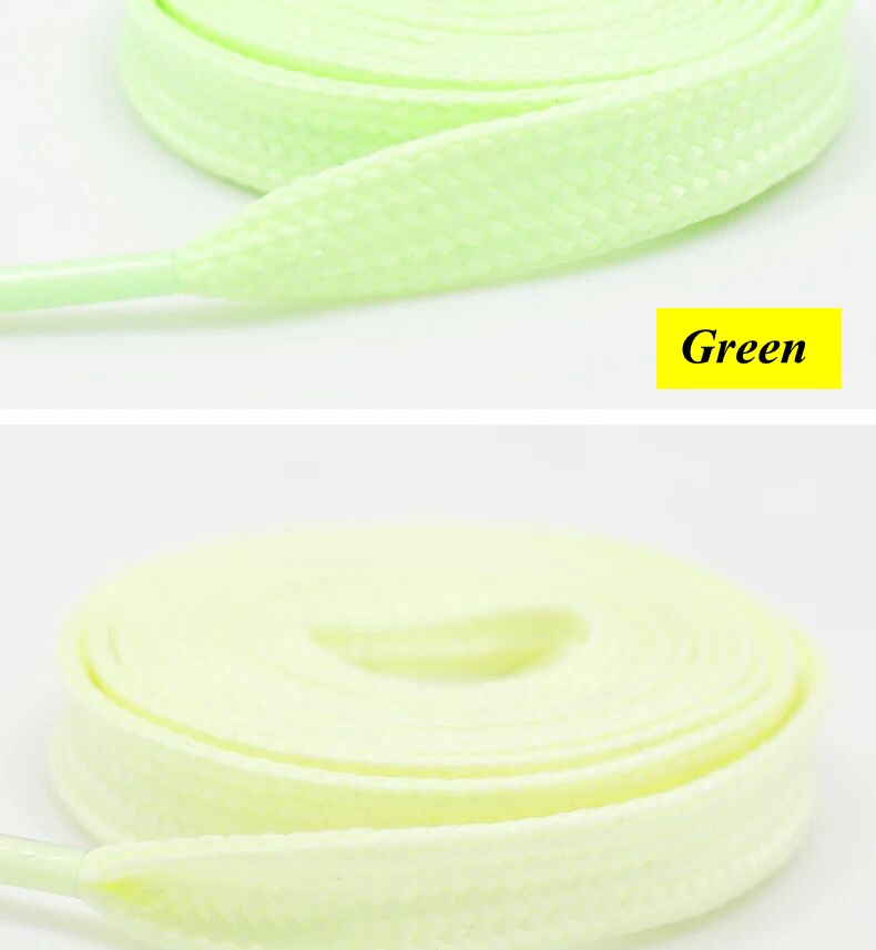 1 Pair Luminous Shoelaces Flat Sneakers Canvas Shoe Laces Glow In The Dark Night Color Fluorescent Shoelace 80/100/120/140cm