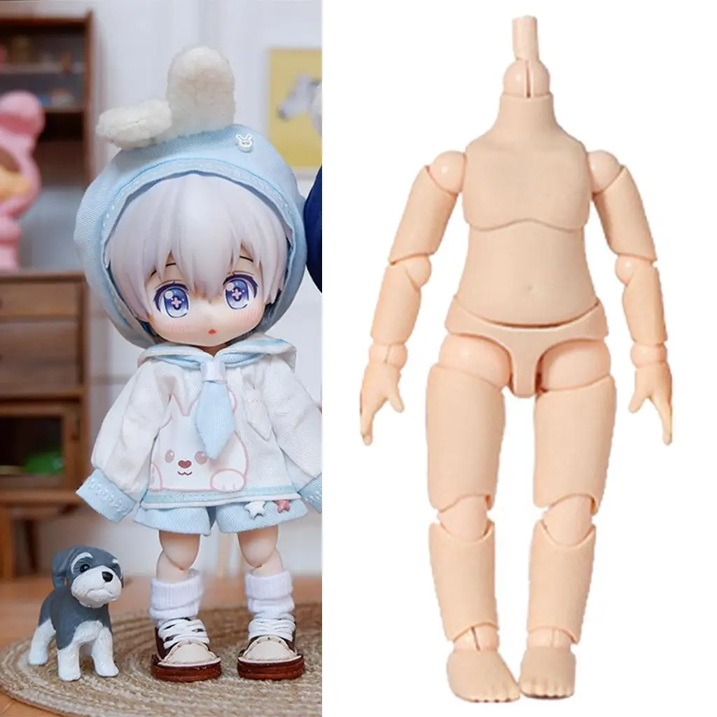 Moveable 13 Ball Jointed Doll  Body With Spare Hands No Head OB11 Dolls for 1/12 Dolls DIY Making Parts Kids Toys