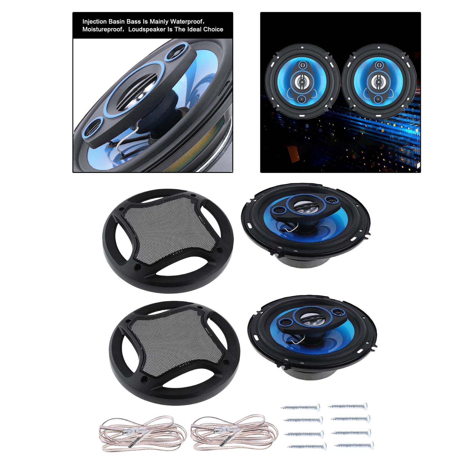 2x Coaxial Speakers Music 130W Vehicle Speaker Outdoor