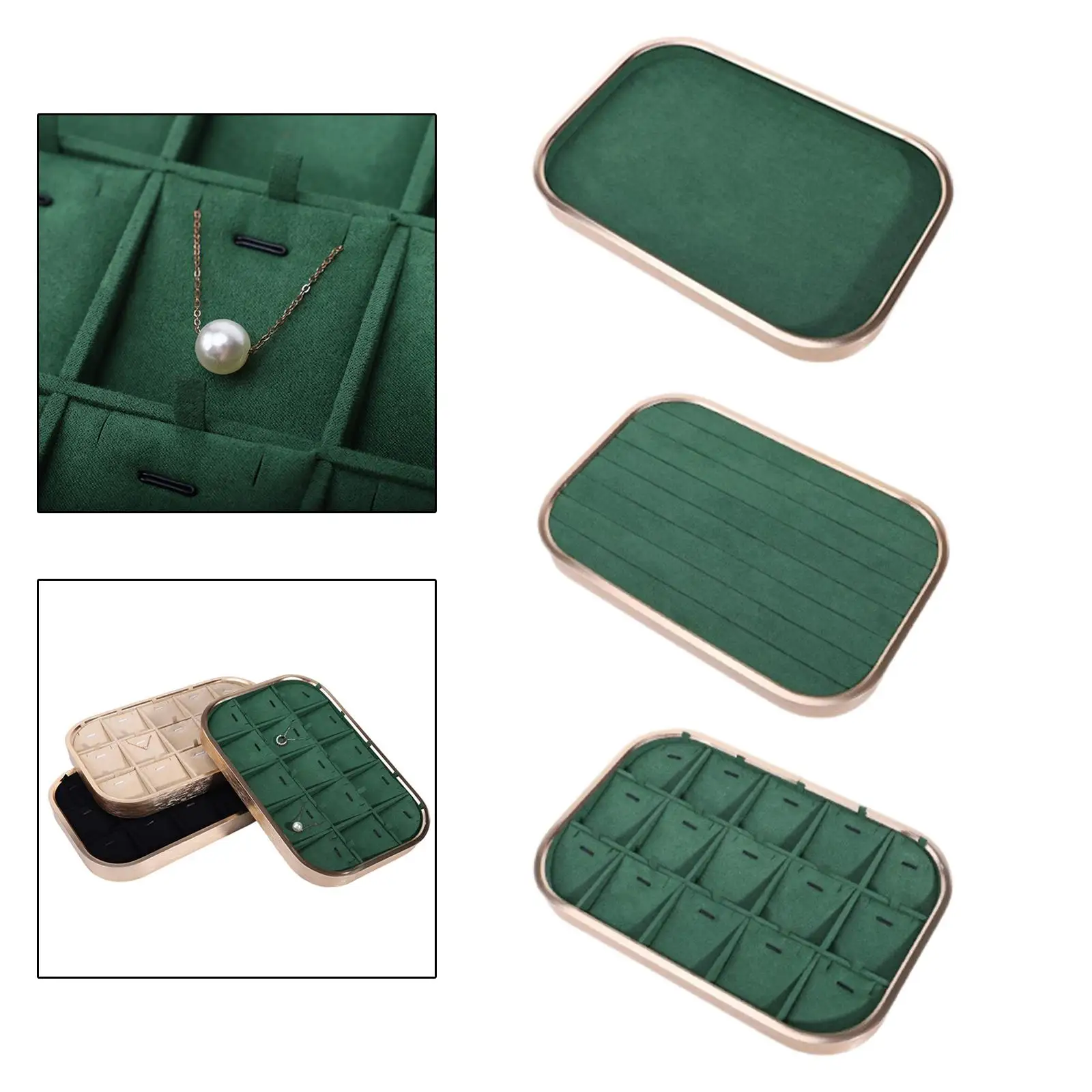 Jewelry Tray Multipurpose Scratch Proof Storage Holder for Trinket Earrings Brooch