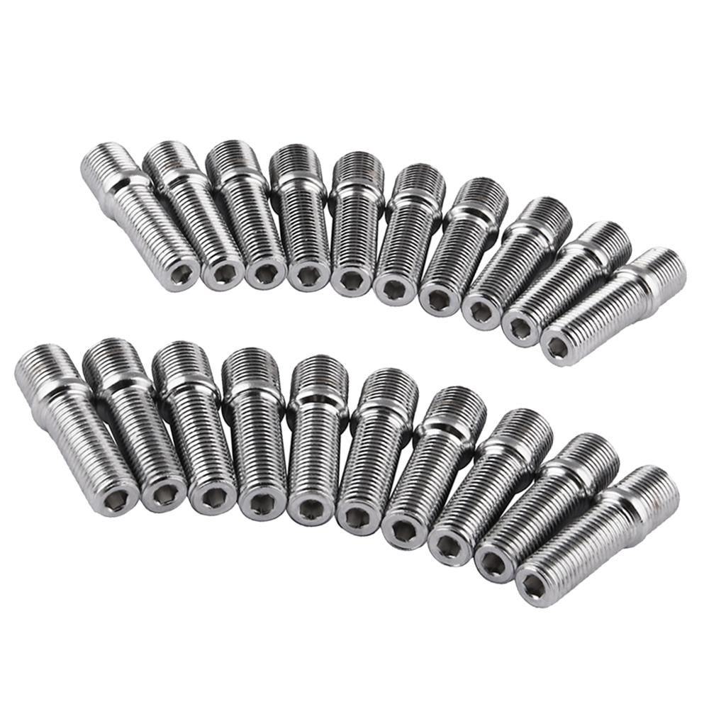 20pcs Extended Wheel Stud Conversion M14*1.5-M5 5cm for 